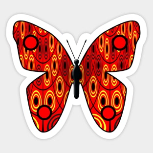 Red butterfly Sticker